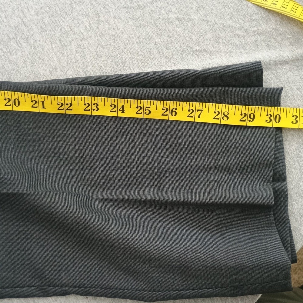 Saks Fifth Avenue Dress Pants Mens 34 Gray Solid Modern Professional MT7377BK - Picture 4 of 10